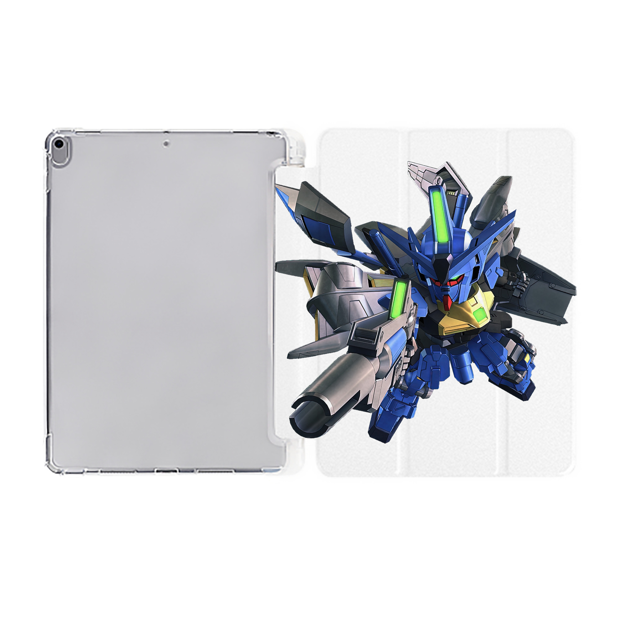 （画像用） 機動戦士ガンダム Mobile Suit Gundam IPad ケース ペン収納付き 三つ折りスタンド PUレザー×シリコン 対応機種9.5/10.5/10.9インチ